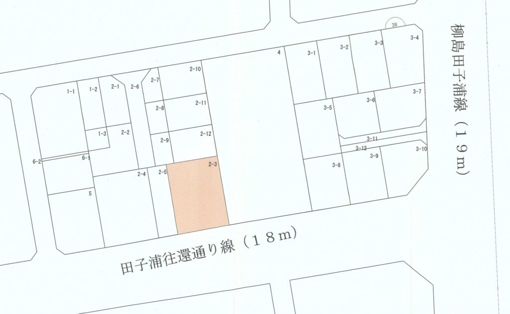 新富士駅南地区土地区画整理事業　仮換地38街区2-3